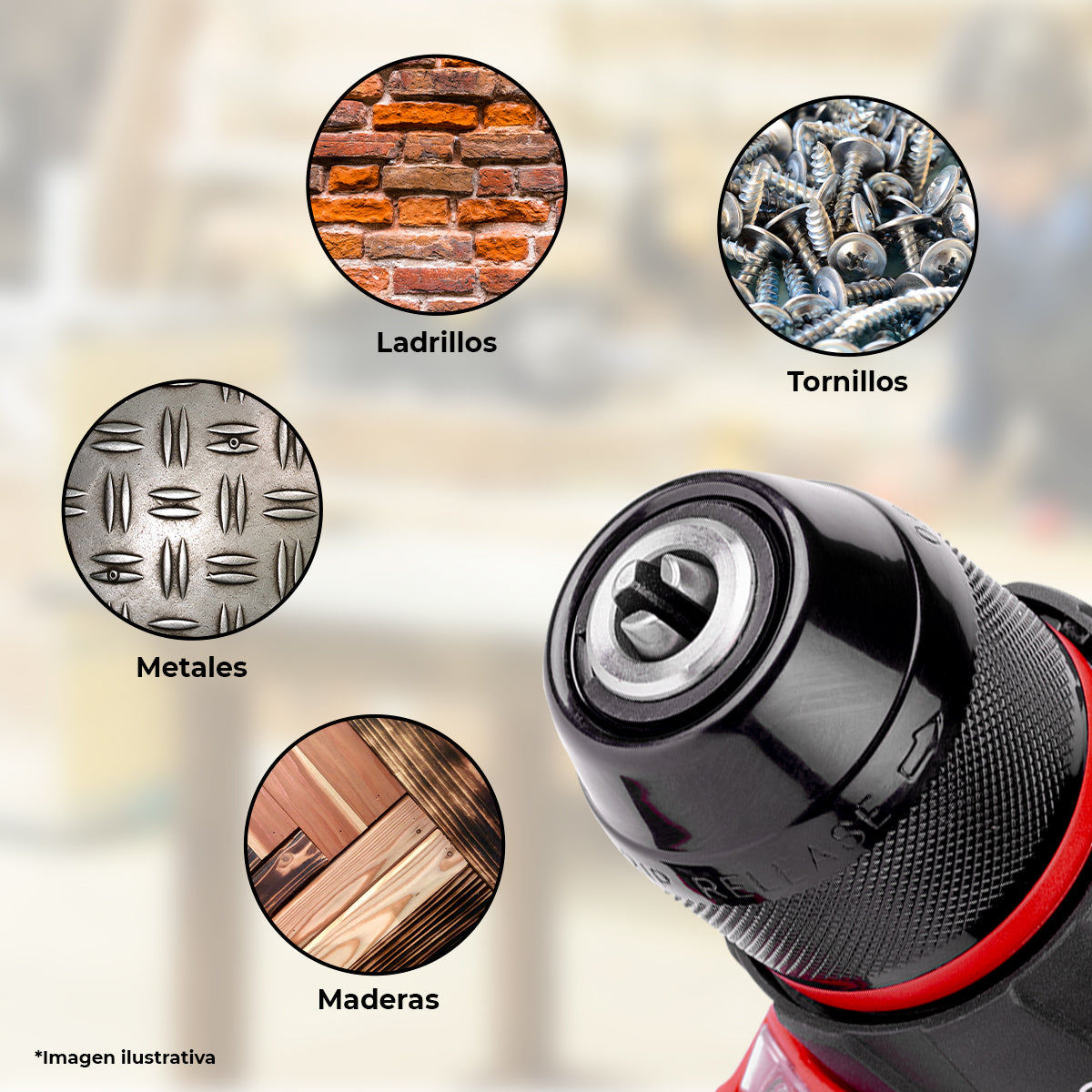 Taladro Inalámbrico 3/8” 20V ENERGIZER con Batería 2Ah y Cargador – Uso Doméstico y Profesional