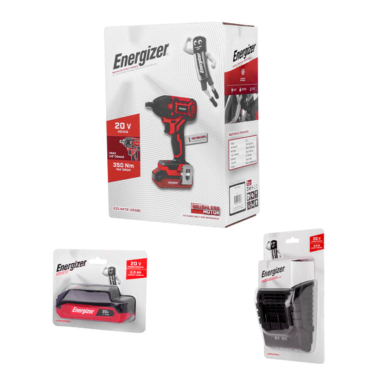 Llave de impacto Inalambrica Energizer 1/2" 20V 2600rpm EZLIW12-350BL