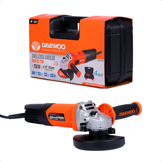Esmeriladora 4-1/2" 750W 11000rpm DAEWOO
