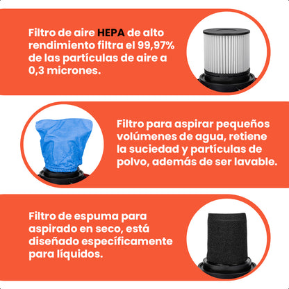 Aspiradora Polvo y Agua 10 litros 4HP (+accesorios) DAEWOO