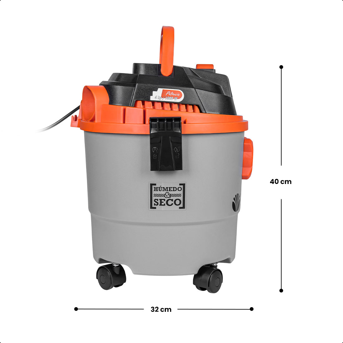 Aspiradora Polvo y Agua 15 litros 4HP Seco/Húmedo DAEWOO