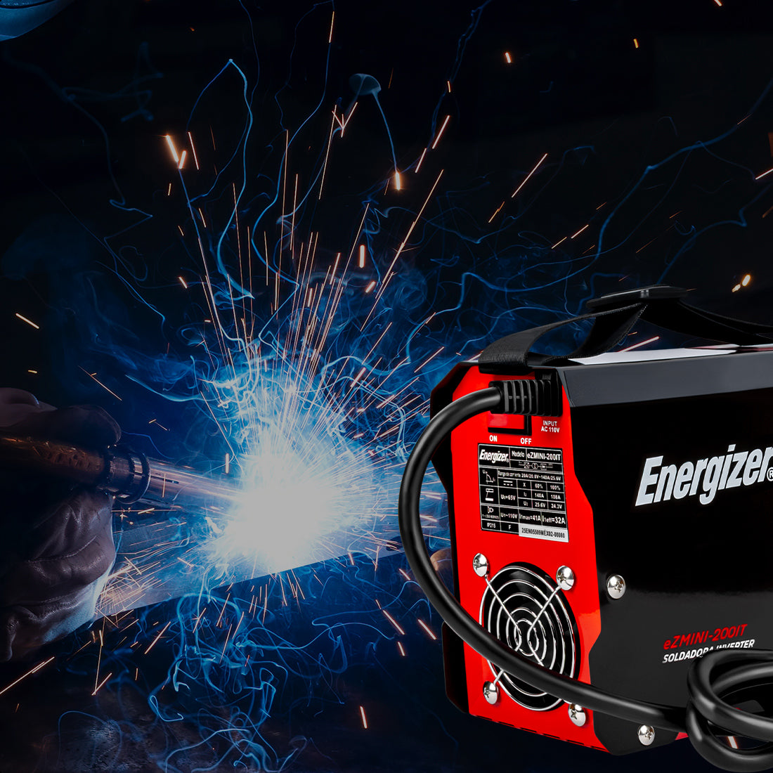 Soldadora inversora EZMINI-200IT 200 A, 110 V, ENERGIZER