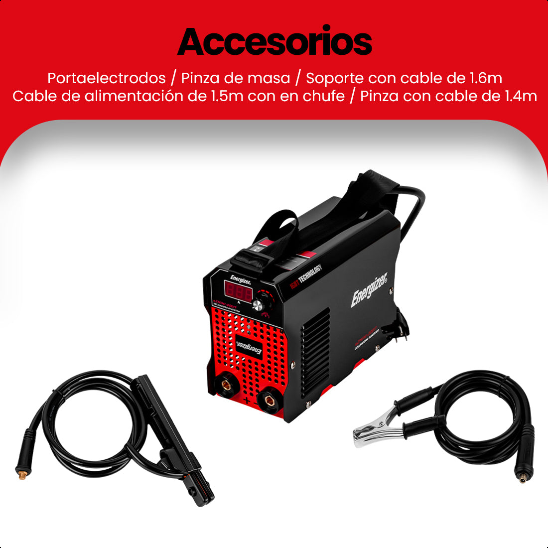 Soldadora inversora EZMINI-200IT 200 A, 110 V, ENERGIZER