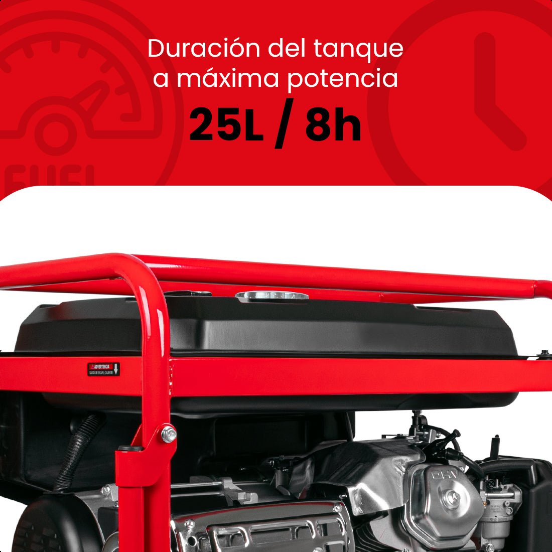 Generador portátil 6.5 kW 420CC 25L Regulador Voltaje Arr Man ENERGIZER