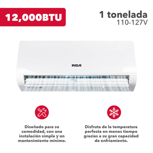 Aire Acondicionado Mini Split 12,000BTU 1T 110-127V Solo Frio